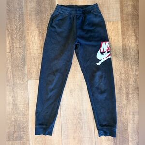 Jordan Kids Black Jogger Pants with Red & White Logo